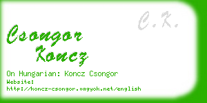 csongor koncz business card